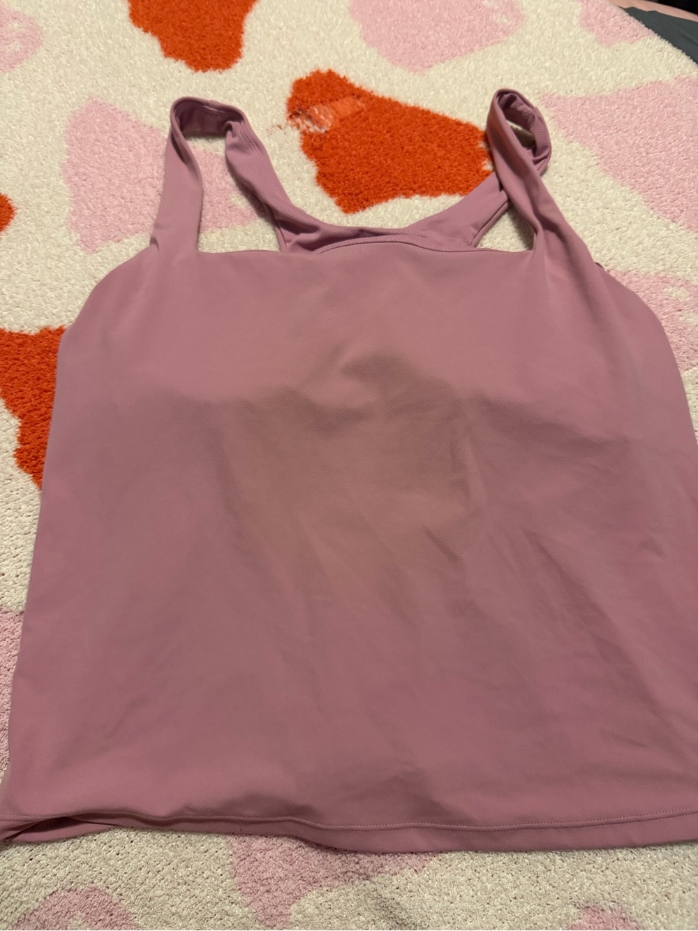 all in motion Mauve Square-Neck Tank Top